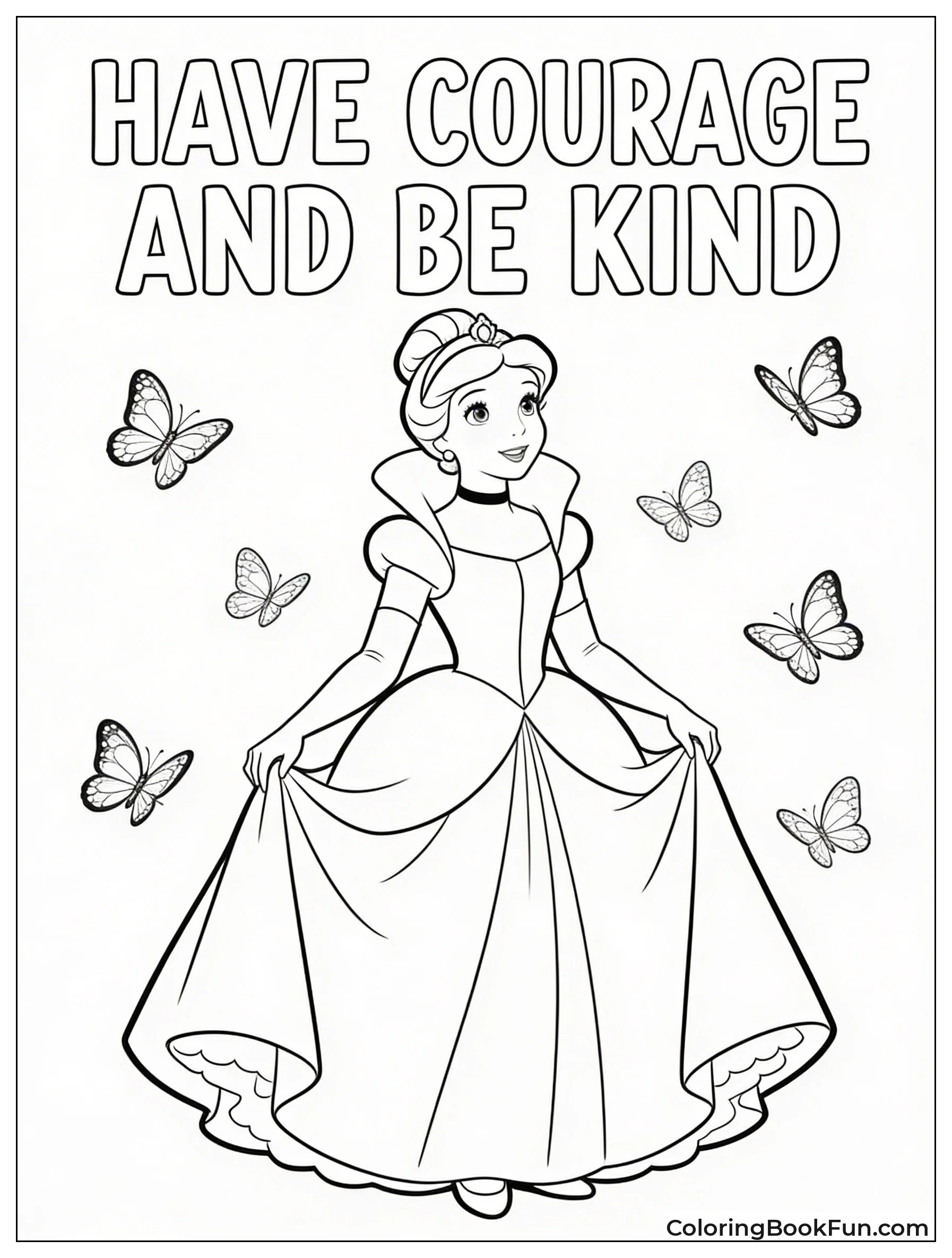 Cinderella with Hopeful Butterflies