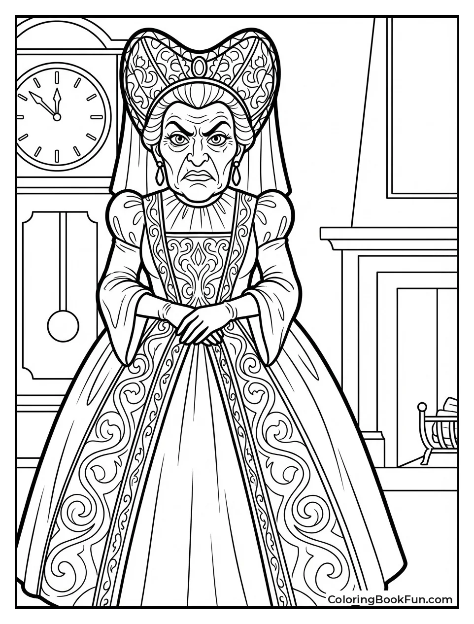 Wicked Stepmother Glaring Sternly