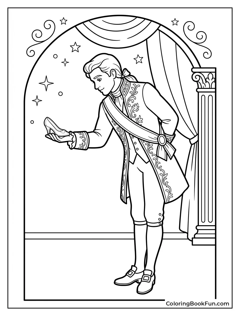 Prince Bowing with Glass Slipper