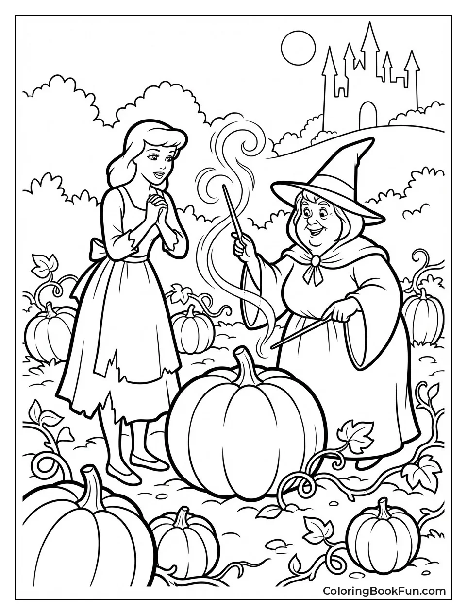 Choosing Pumpkin in Garden