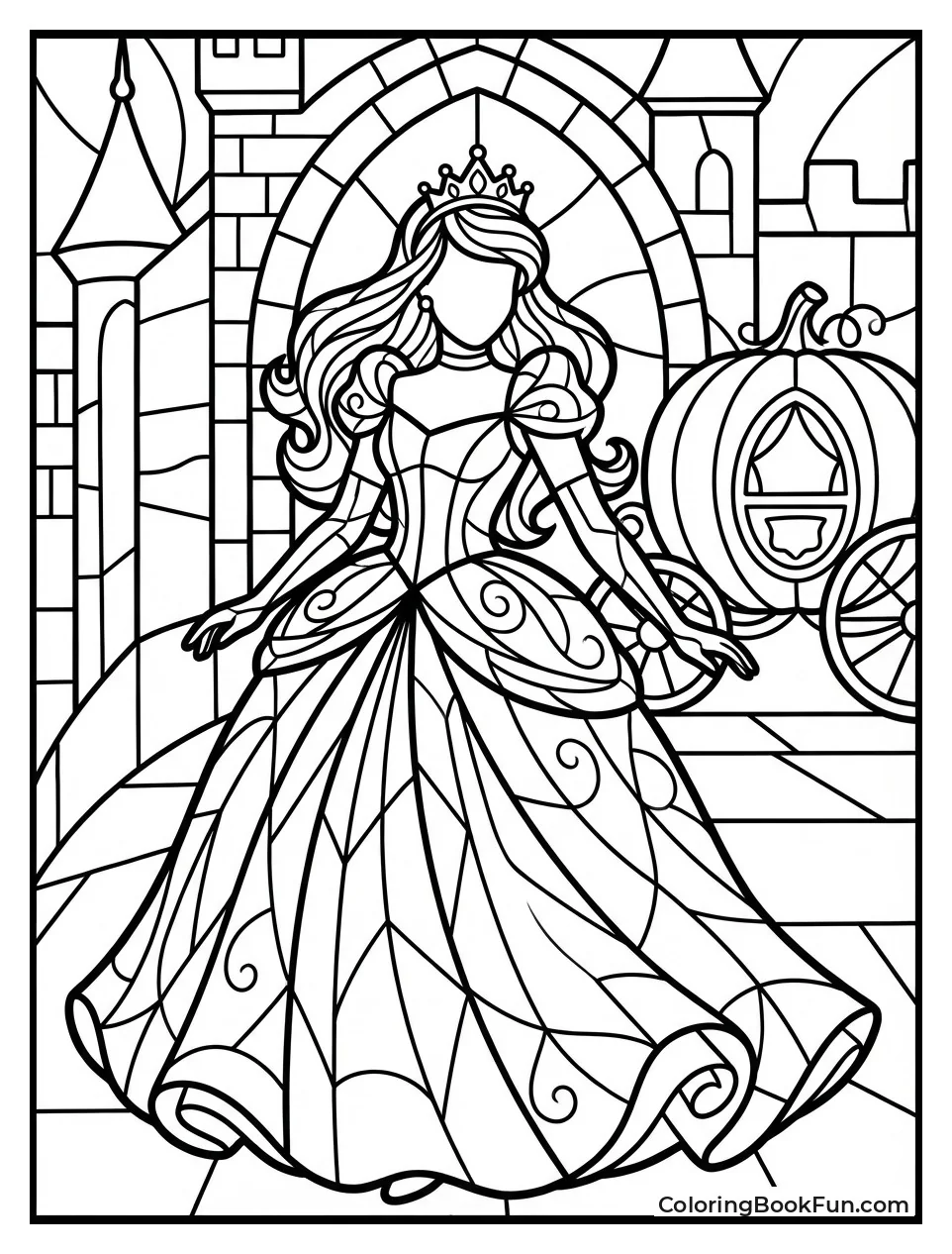 Stained Glass Cinderella Window