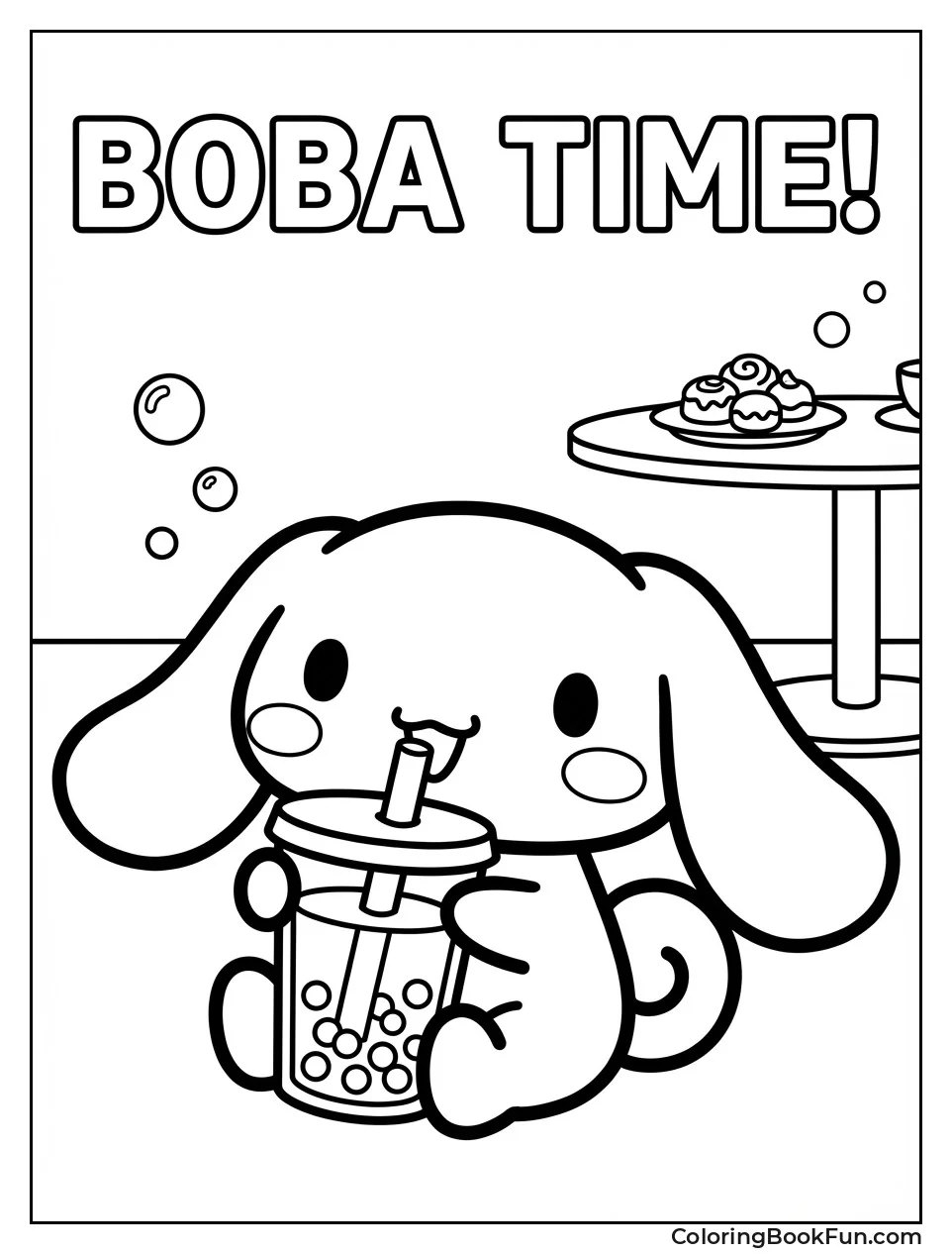 Cinnamoroll Holding Boba Tea