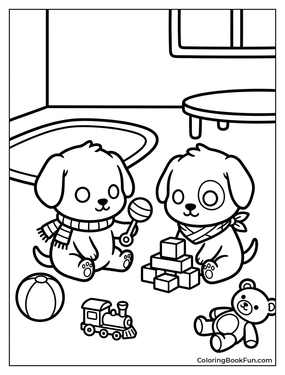 Coco and Nuts Playing