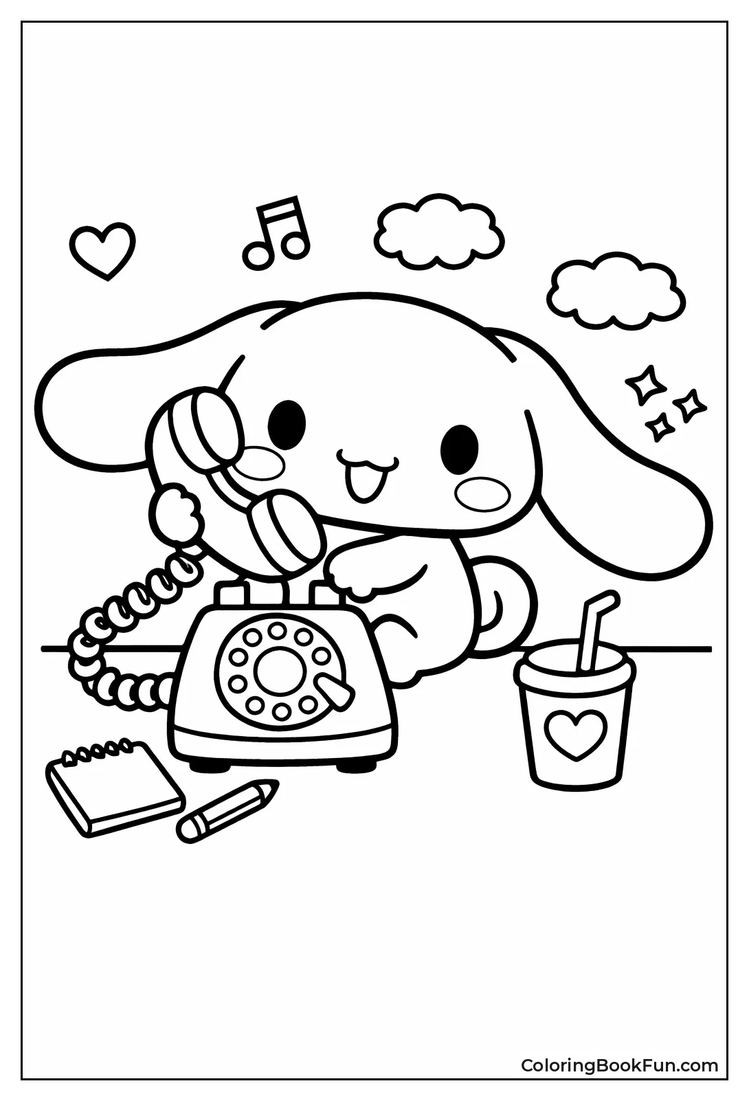 Cinnamoroll Puppy Holding Phone
