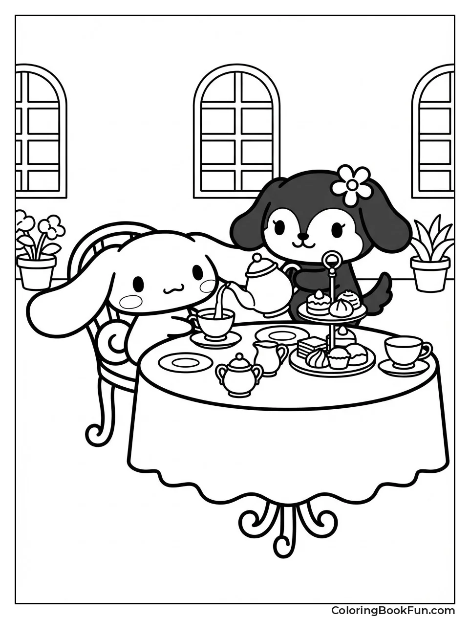 Mocha Pouring Tea Party