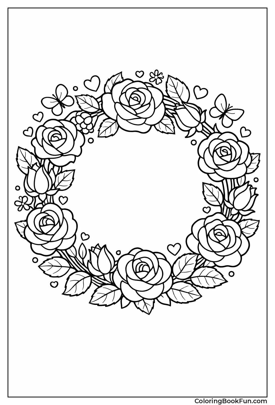 Circular Rose Wreath