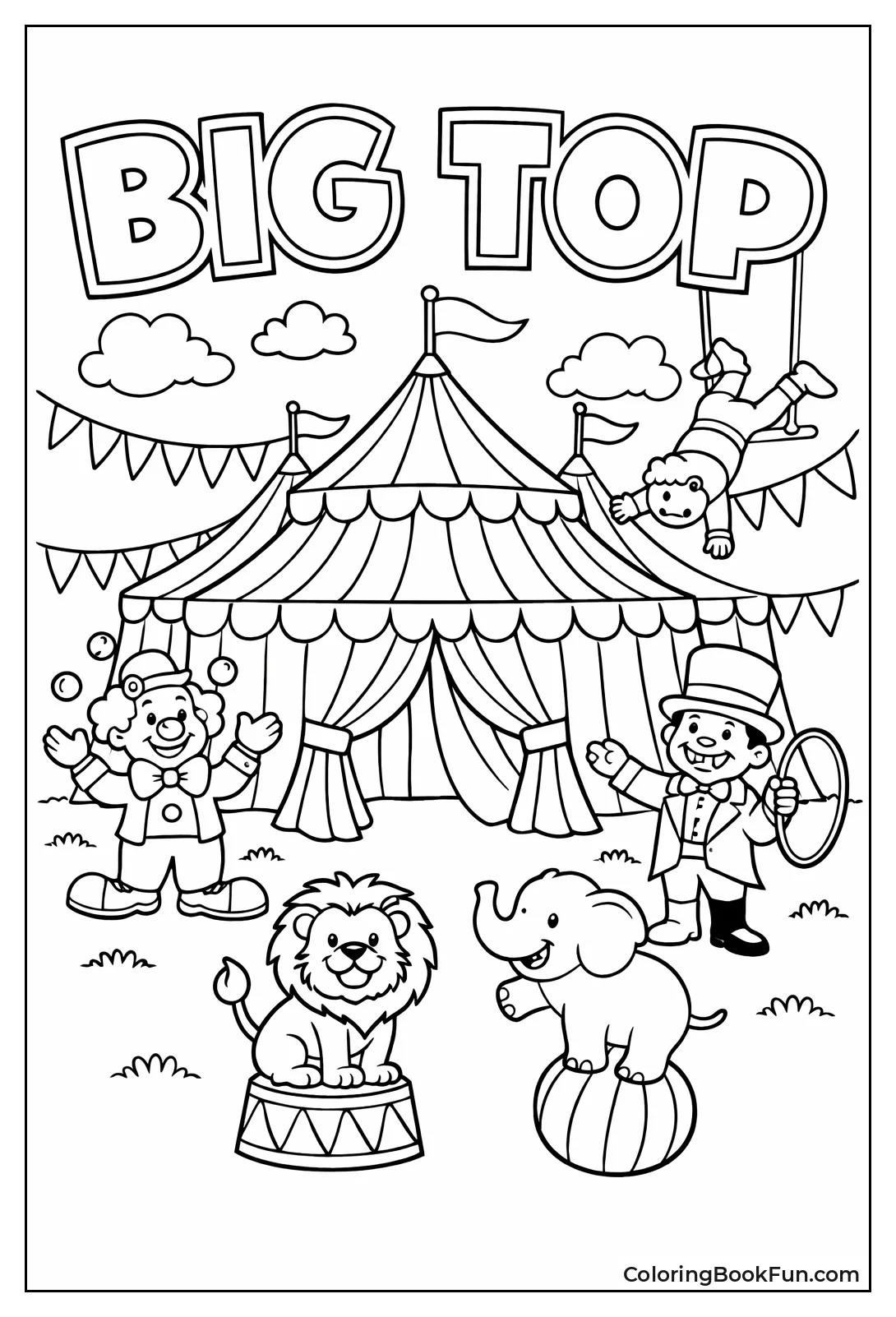 Striped Circus Big Top Tent