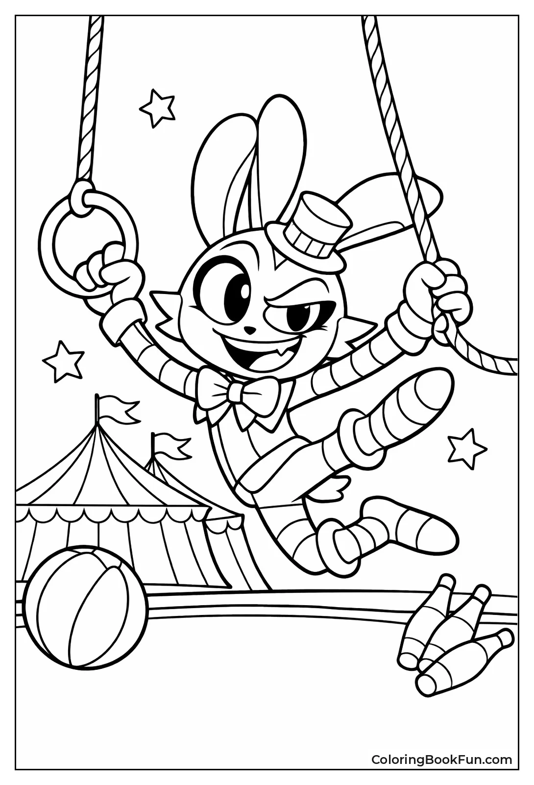Jax Swings as Trickster Rabbit