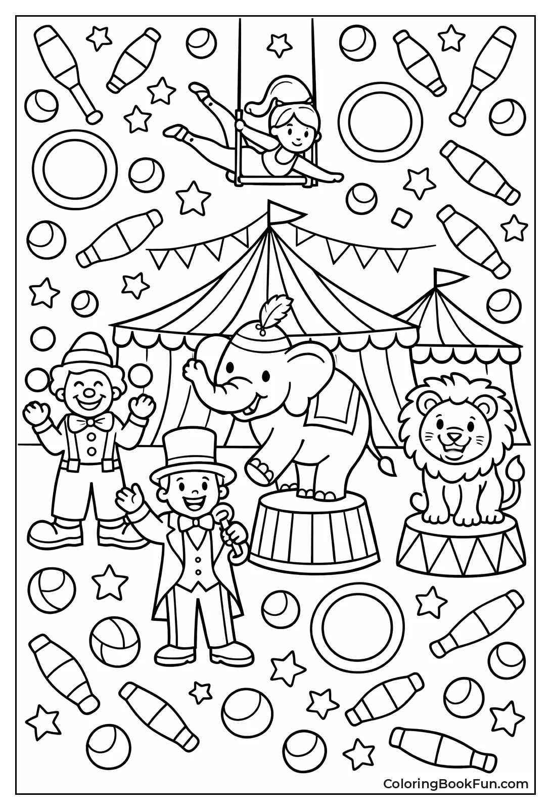 Juggling Geometric Pattern Background