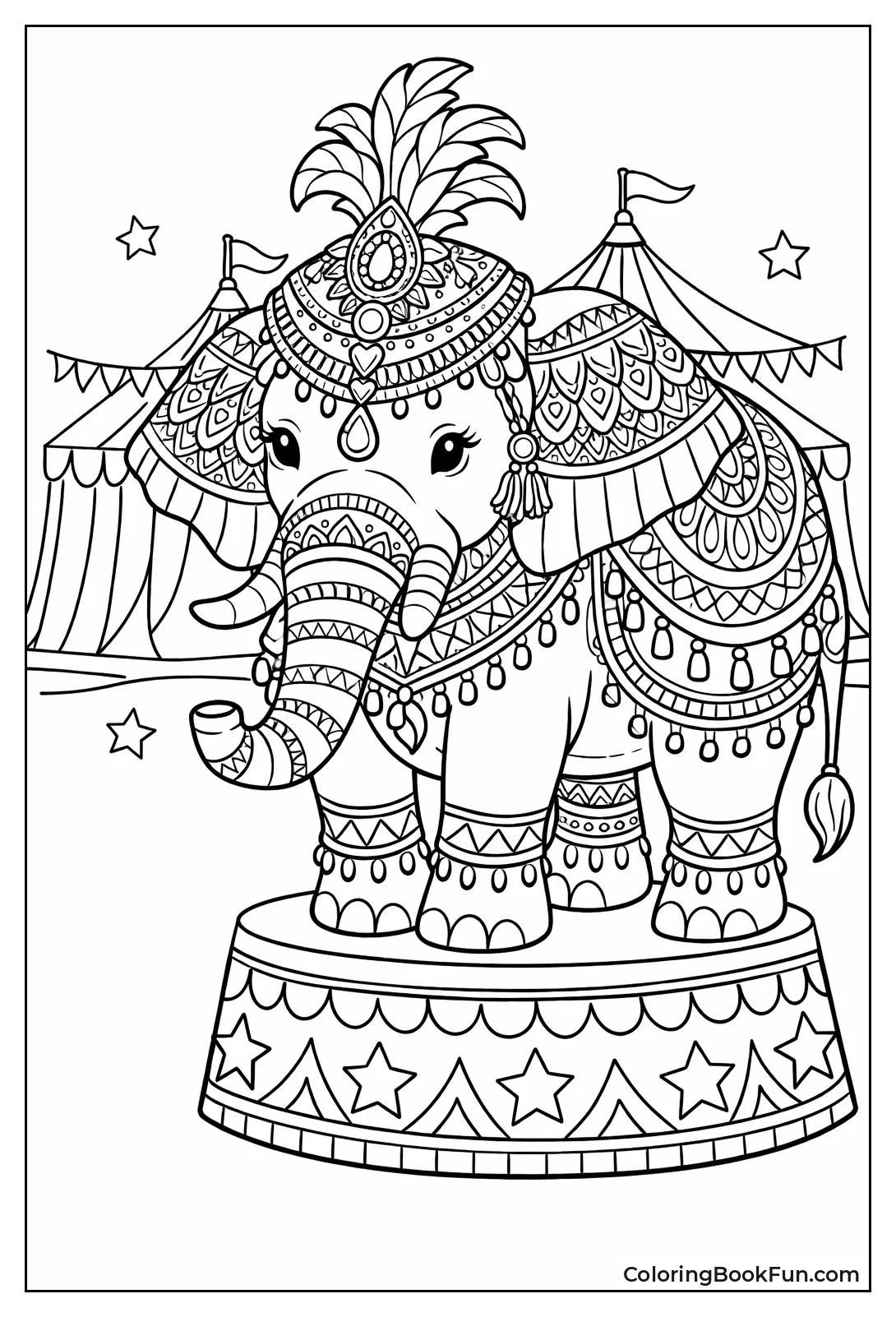 Ornate Elephant Mandala Design