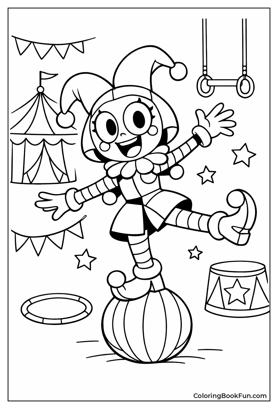 Pomni Strikes Dynamic Jester Pose