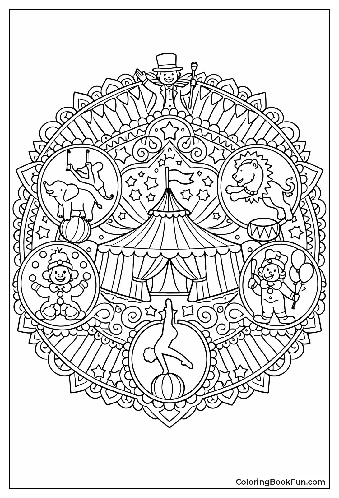 Circus Tent Mandala Design