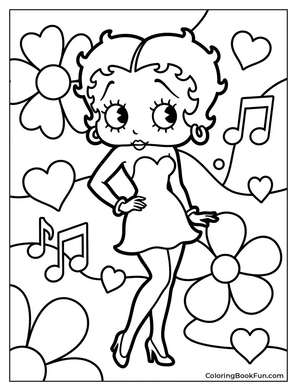 Classic Betty Boop Dances in Dress