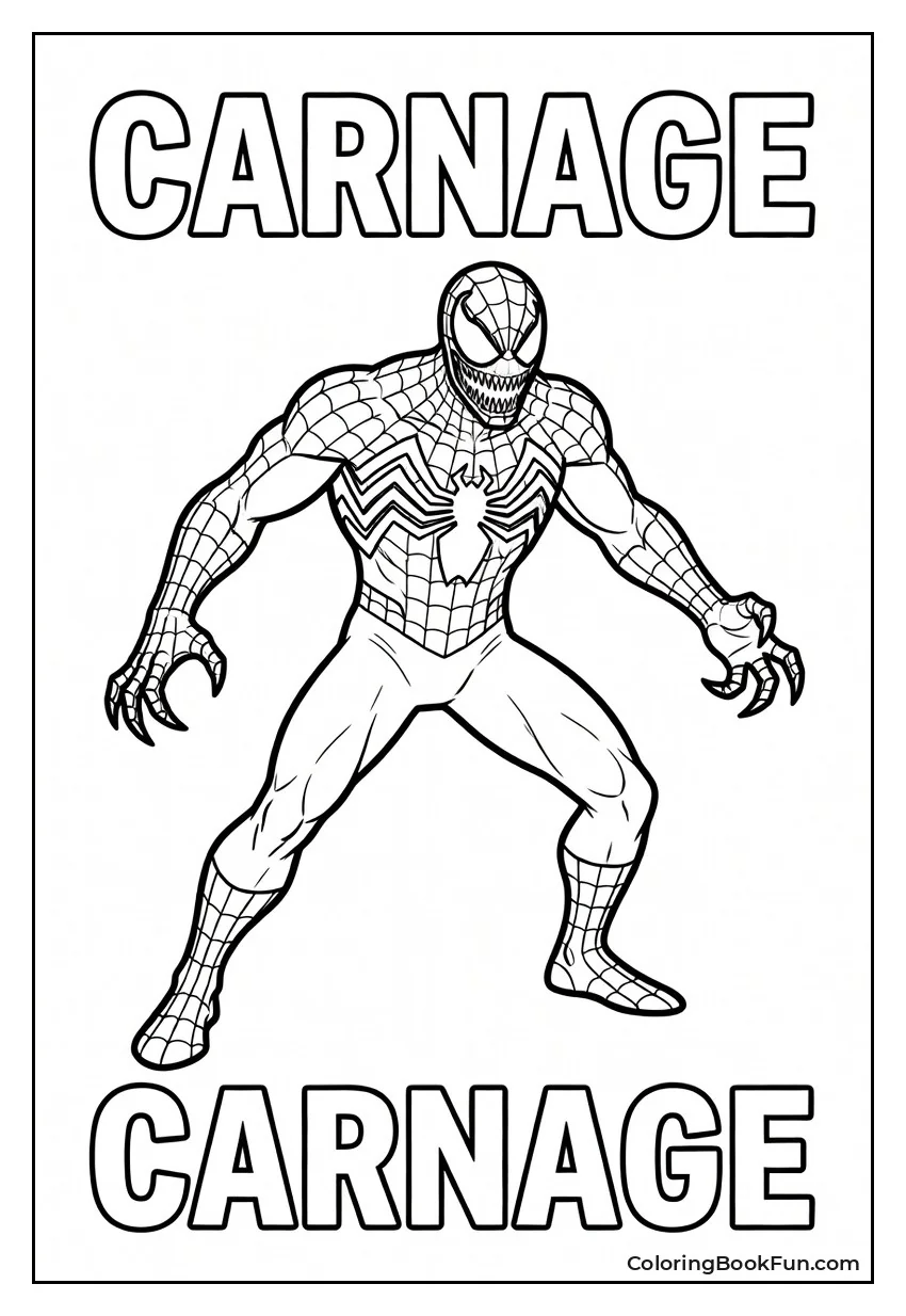 Carnage Poses with Sharp Claws