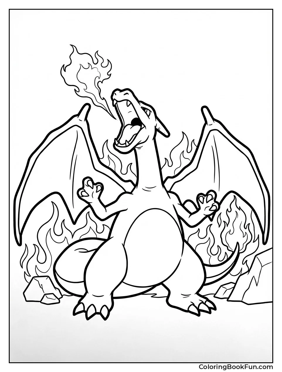Classic Charizard Breathes Fire