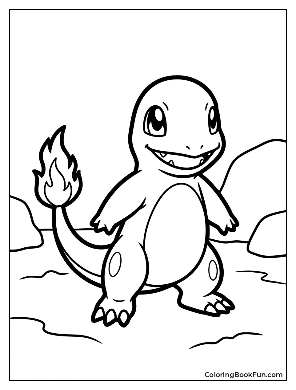Standing Charmander with Flame Tail