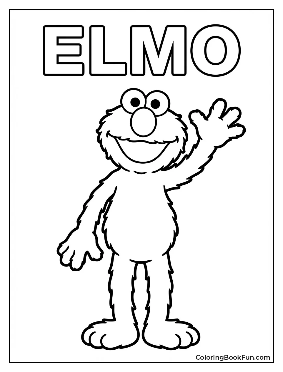 Elmo Waves with Big Smile