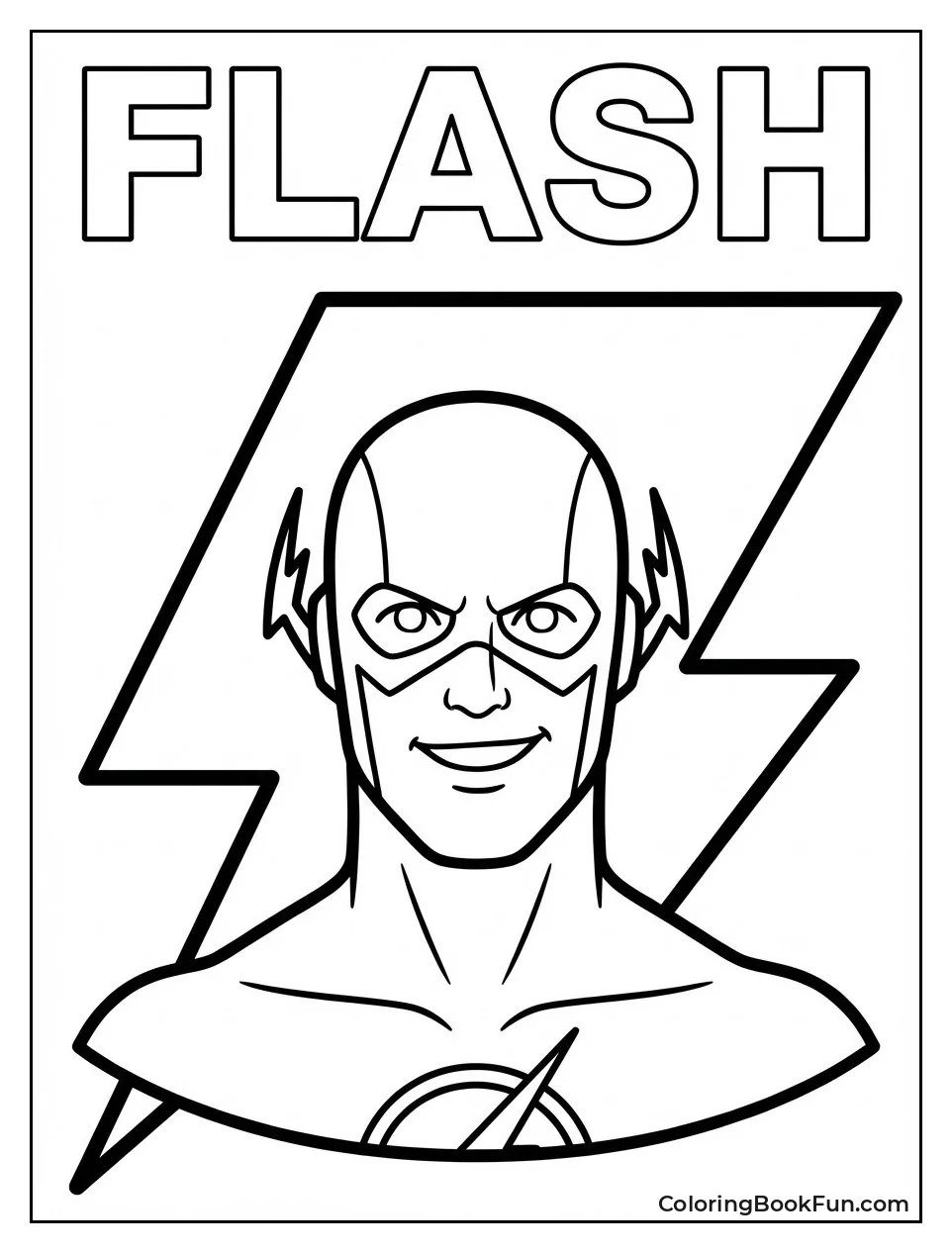 Flash Portrait with Lightning Bolt