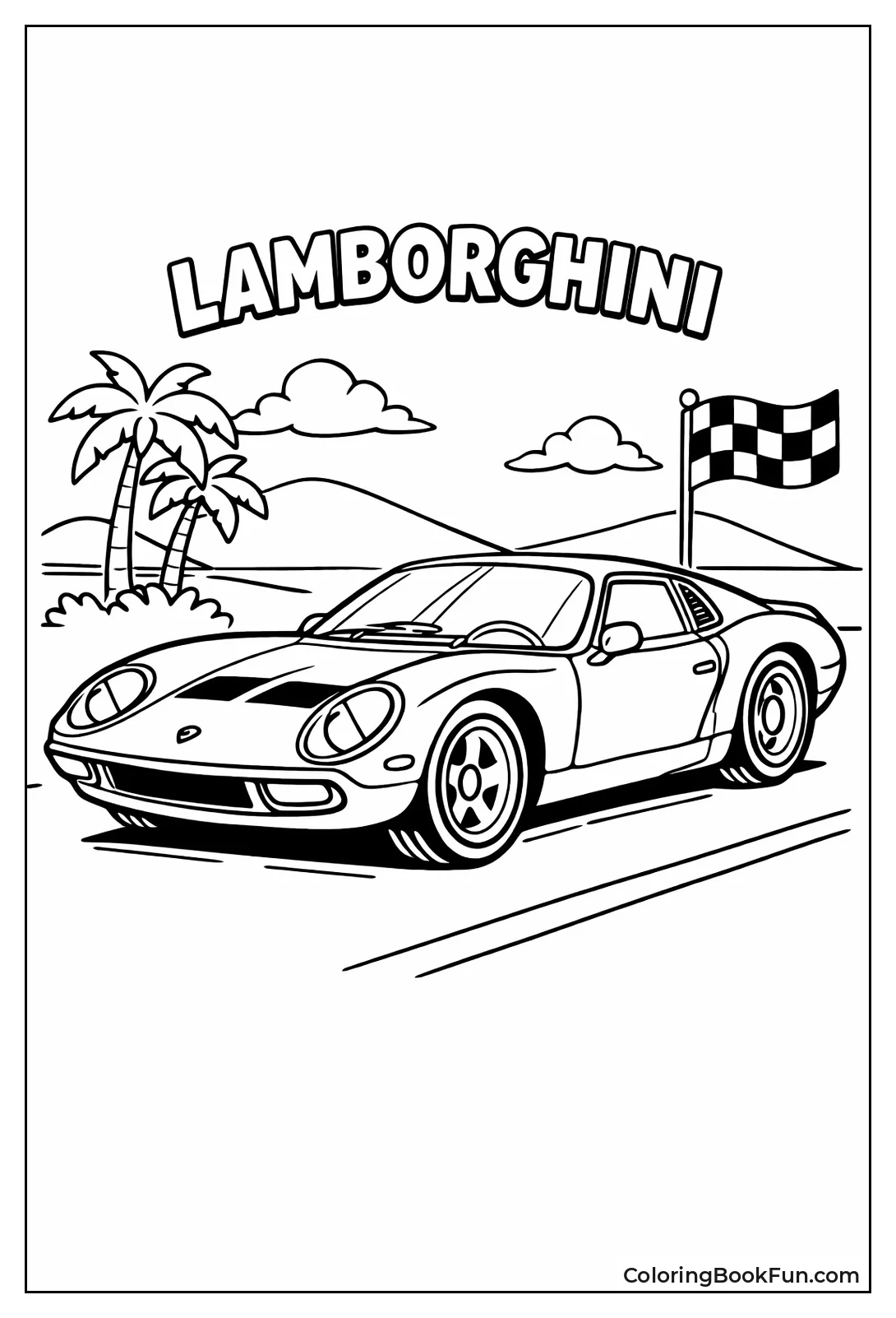 Vintage Lamborghini Retro Style