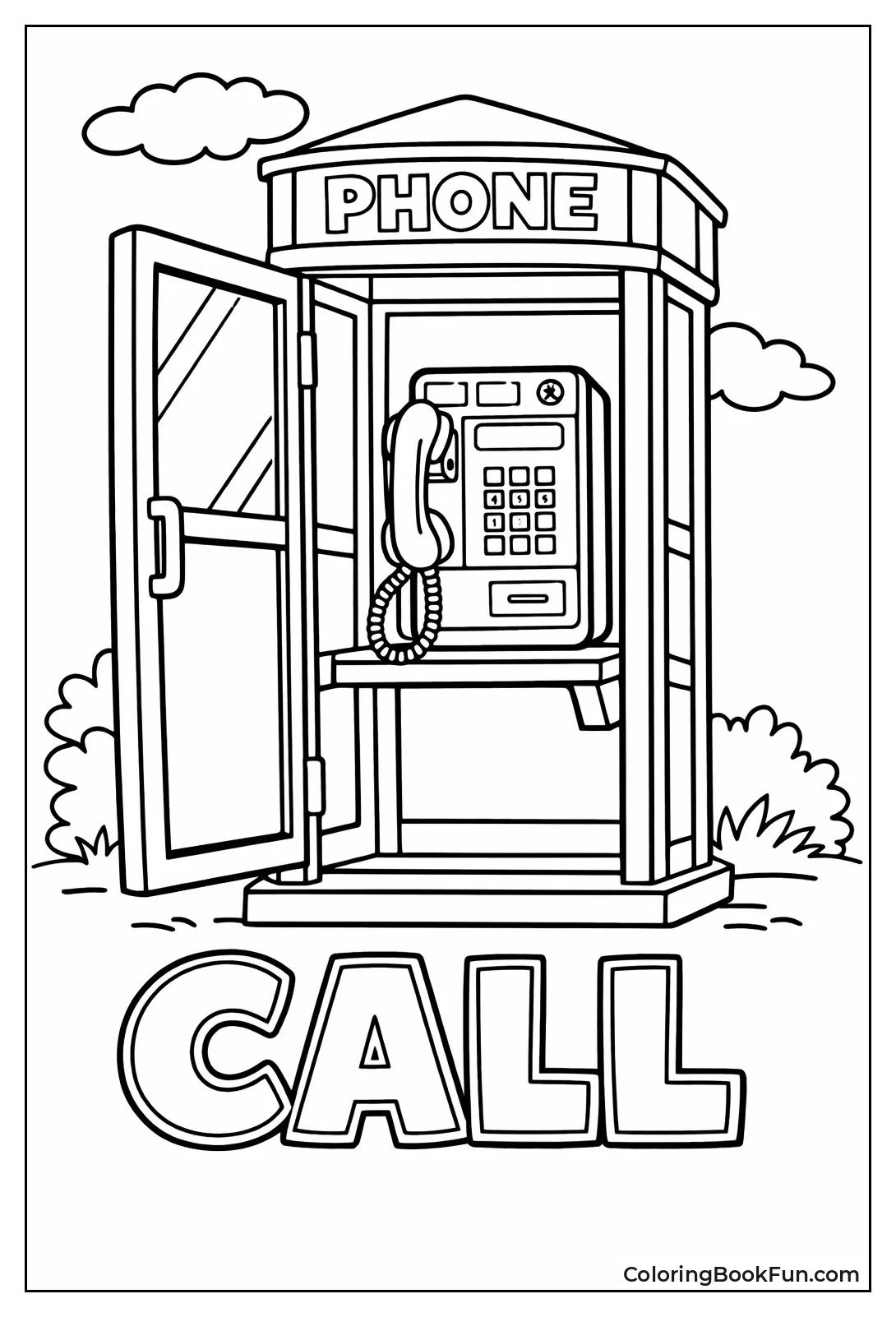 Open Booth Payphone Inside