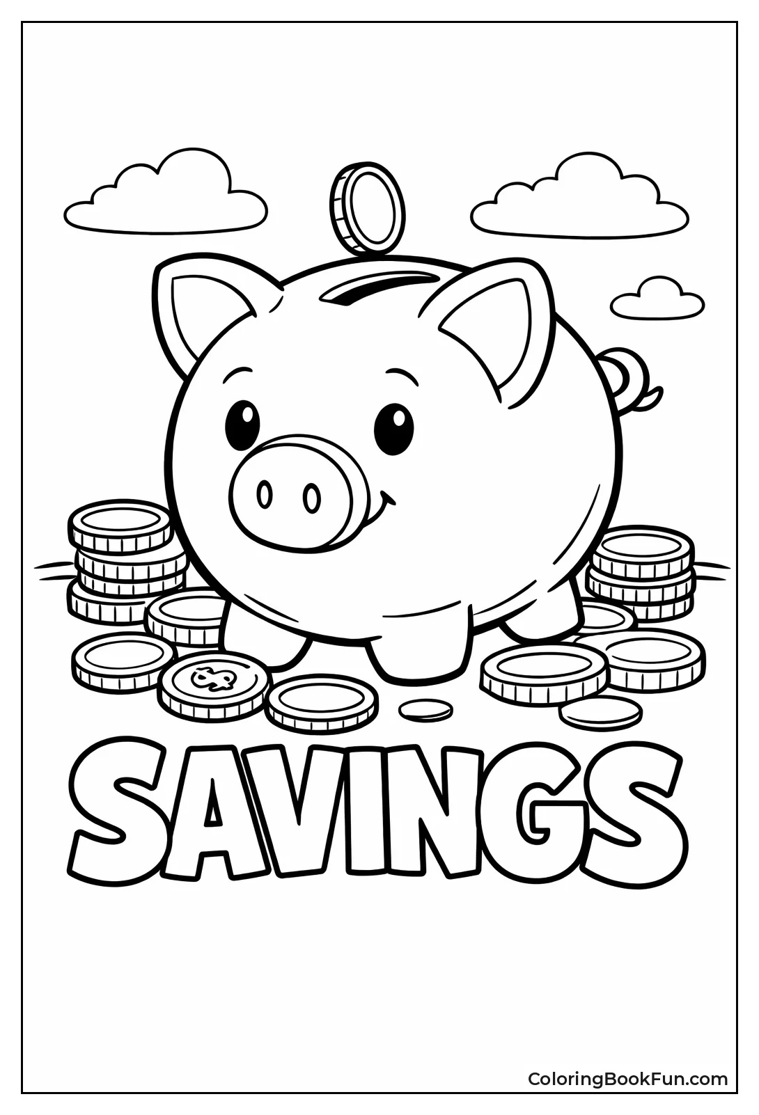 Classic Piggy Bank Coins