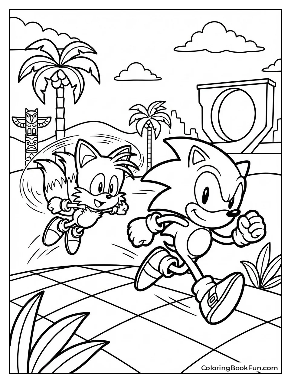 Tails Dashes Through Green Hill