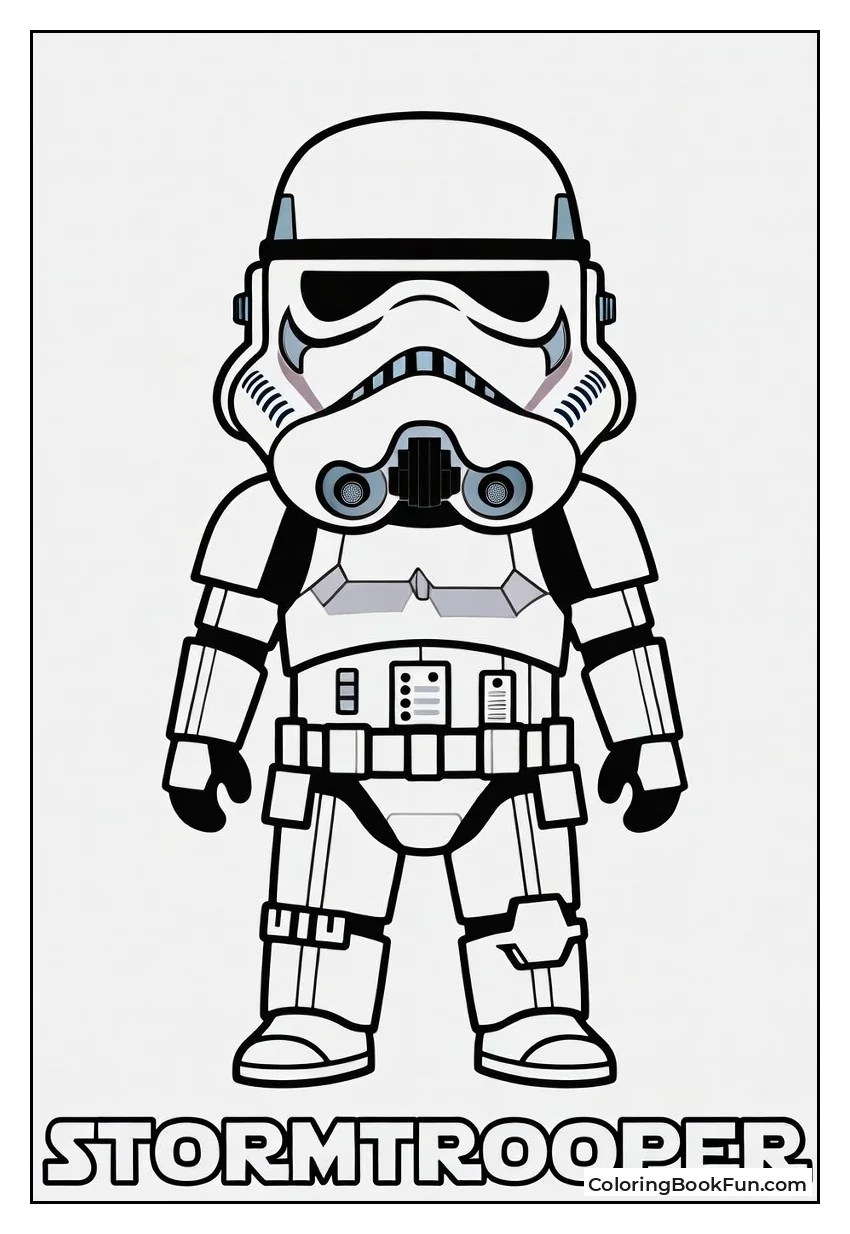 Stormtrooper Stands Facing Forward