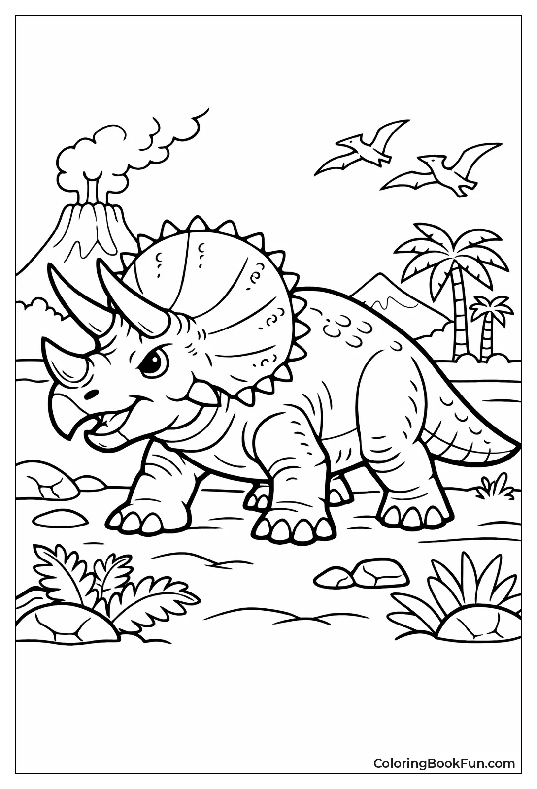 Classic Triceratops Stands Tall