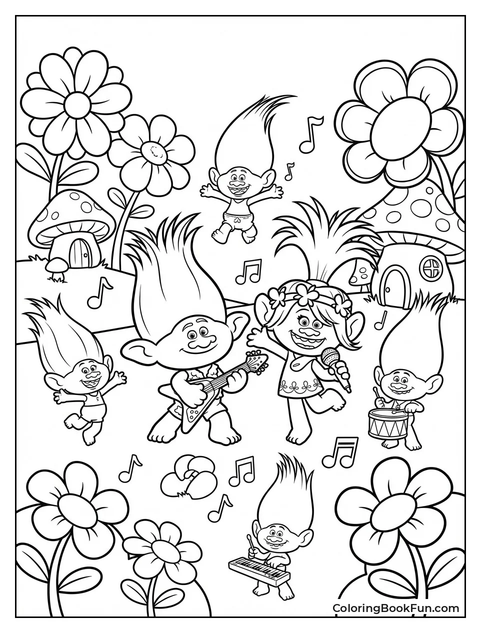 Friendly Trolls Playing Music