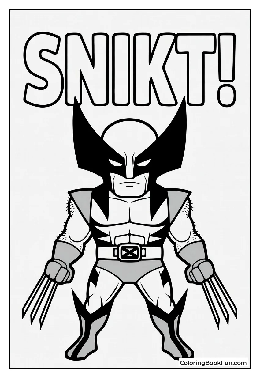 Wolverine Poses with Claws Out