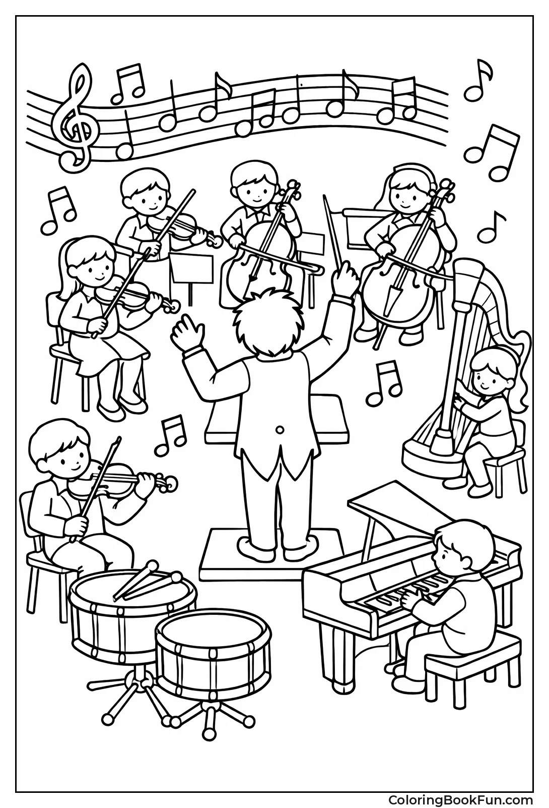 Orchestra Playing Symphony