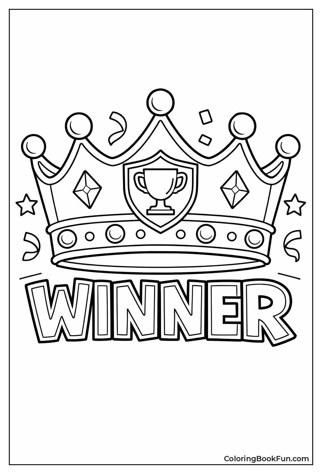 Winner Crown with Trophy