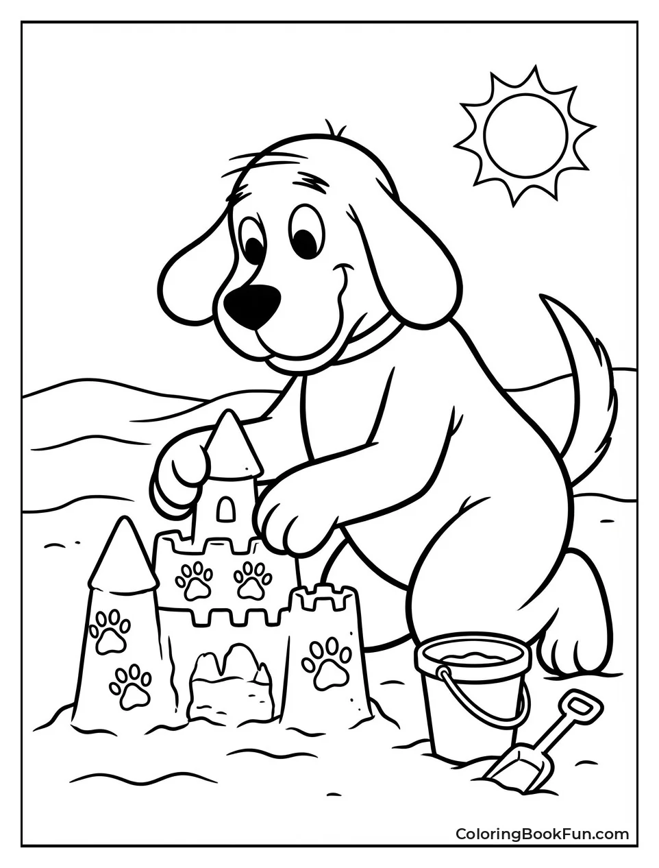 Clifford Builds Sandcastle