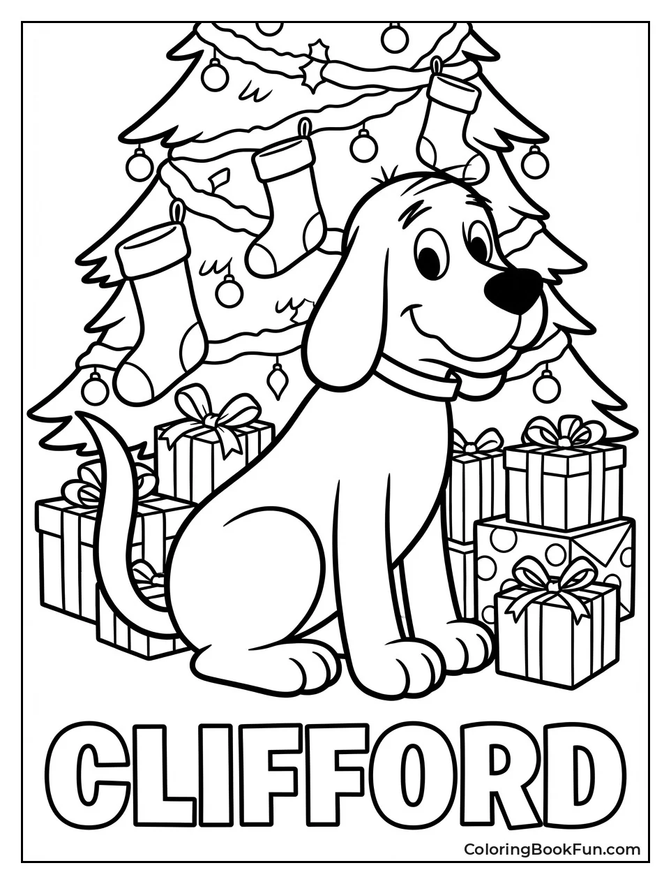 Clifford with Christmas Gifts