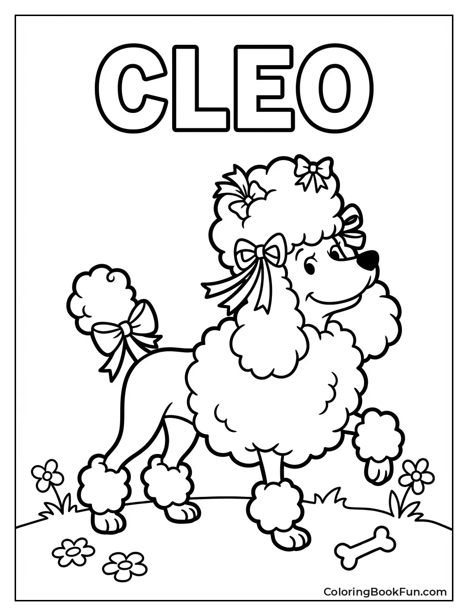 Cleo Posing with Ribbons