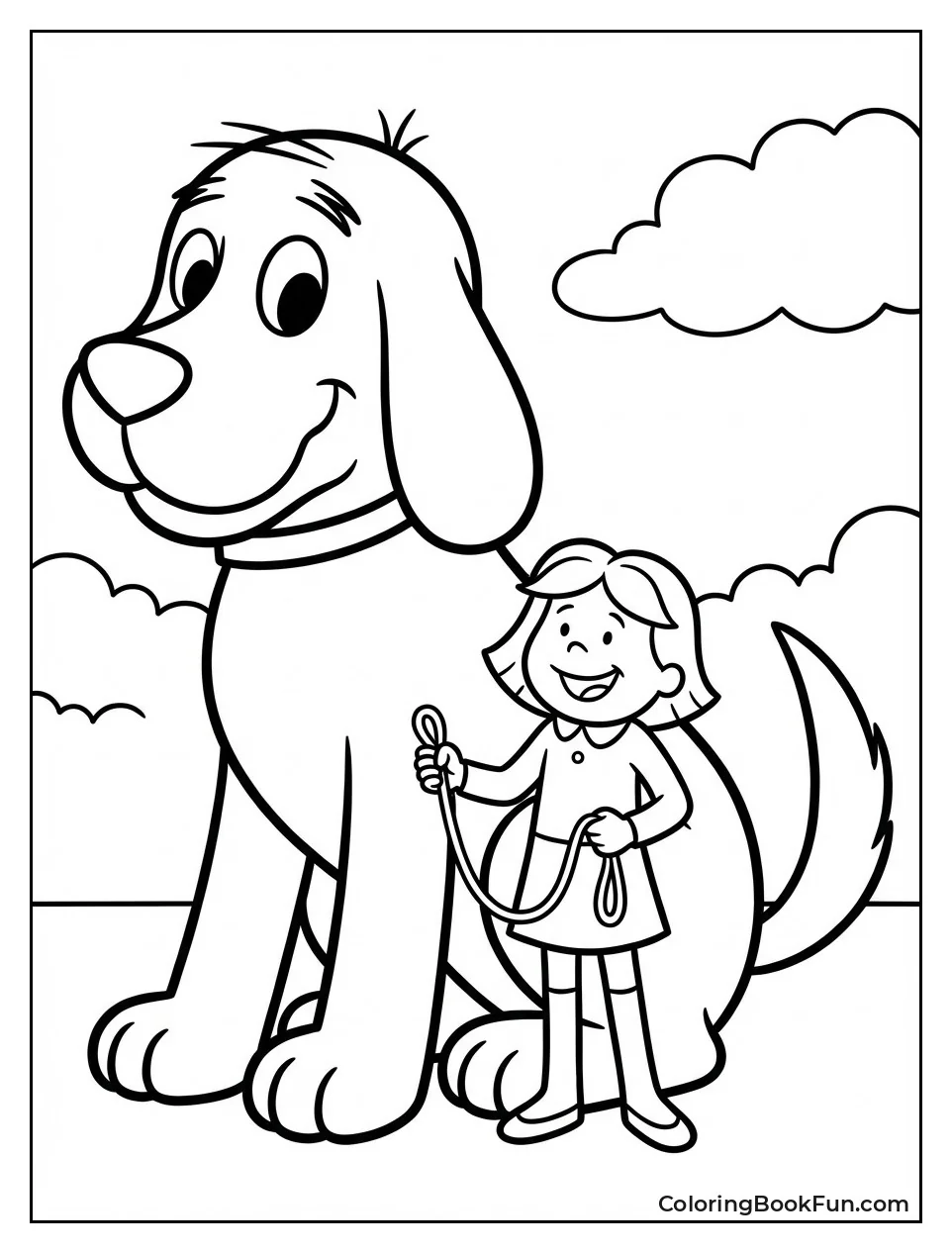 Emily Elizabeth Holding Leash