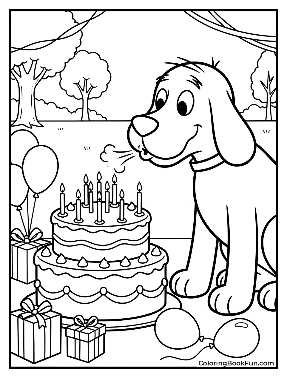 Clifford Blows Birthday Candles
