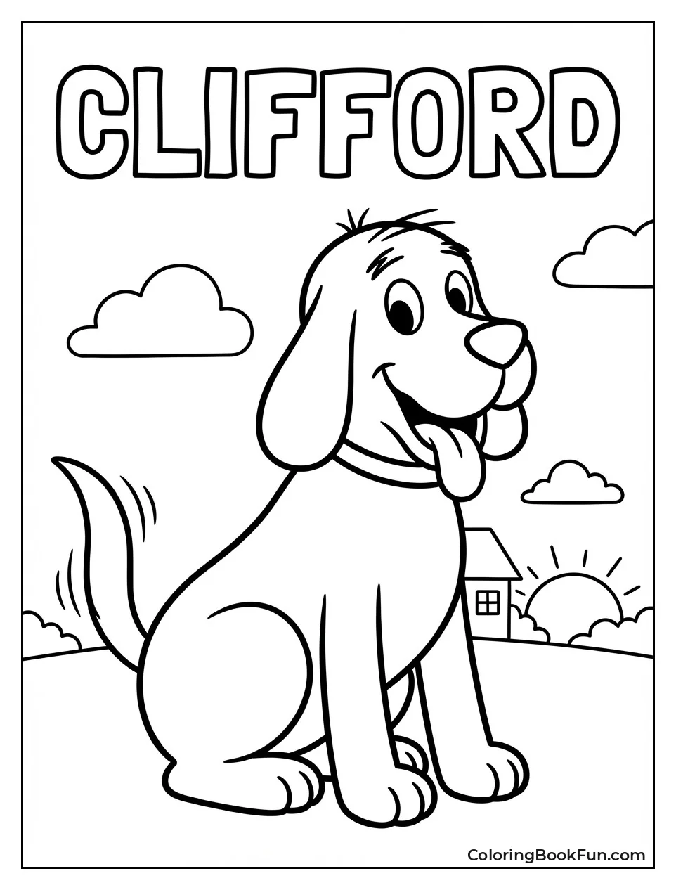 Clifford Smiling with Tongue Out
