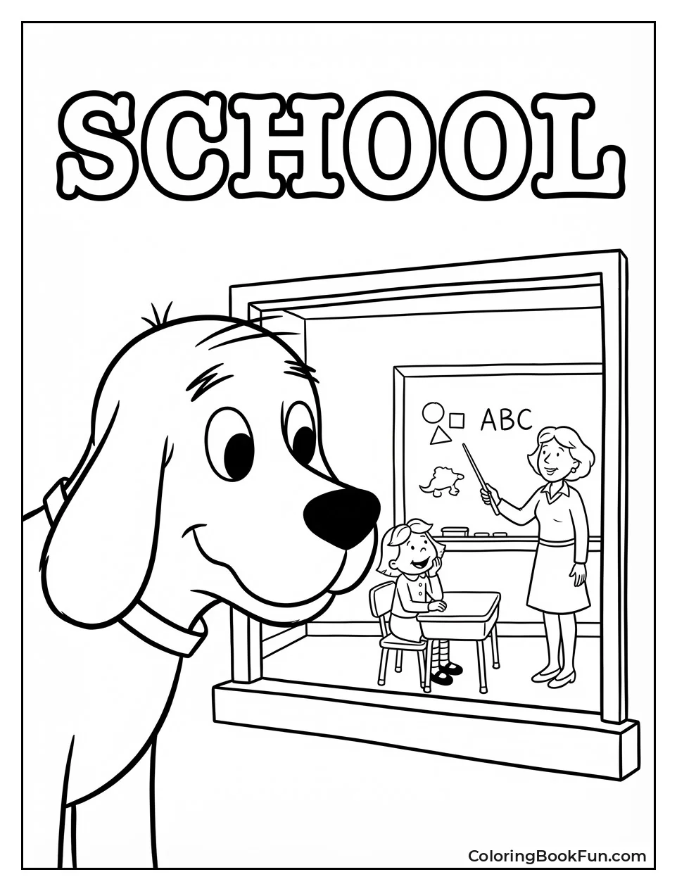 Clifford Peeks in School