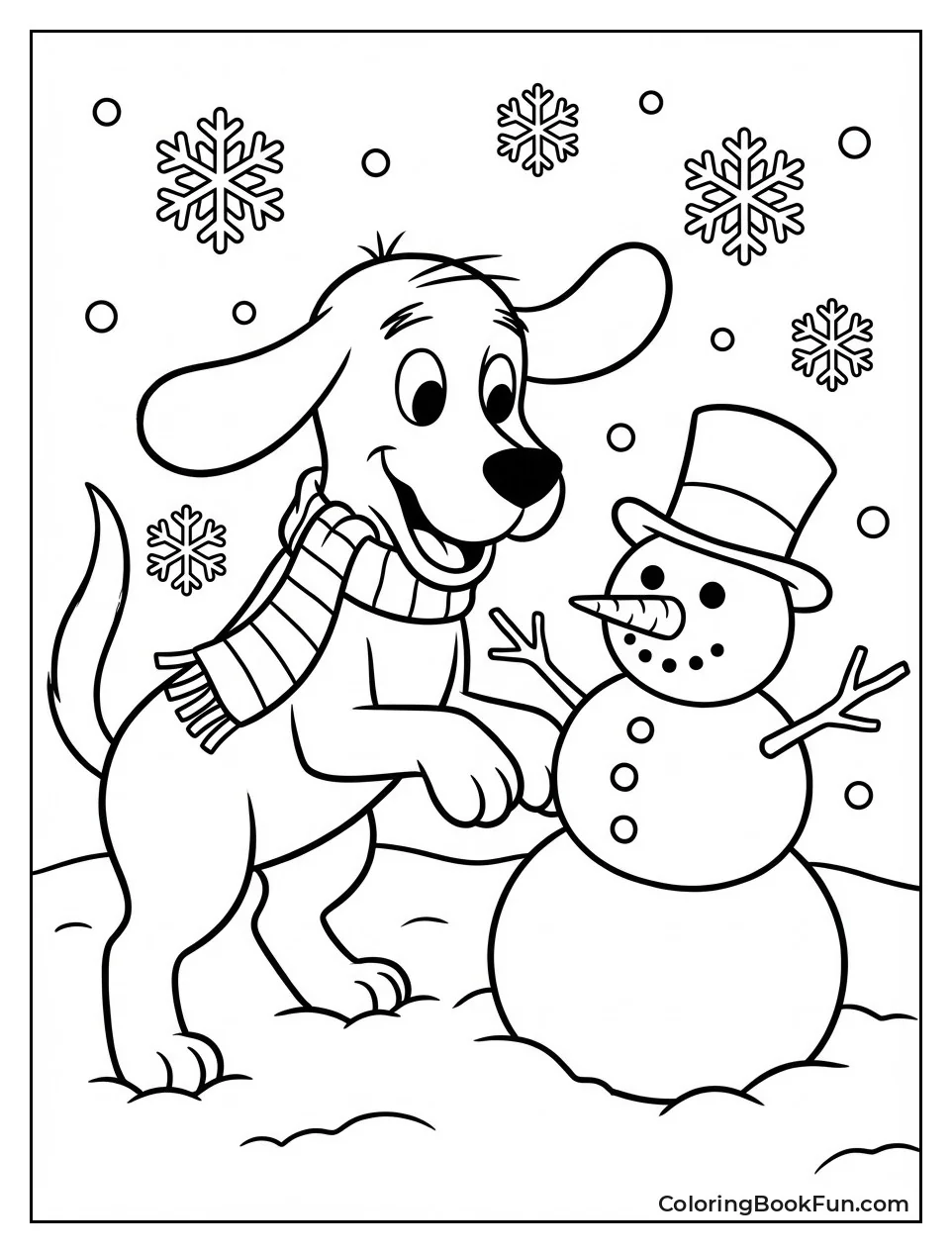 Clifford Plays in Snow