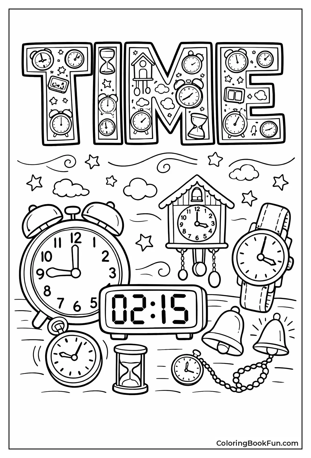 Time Letters with Clocks