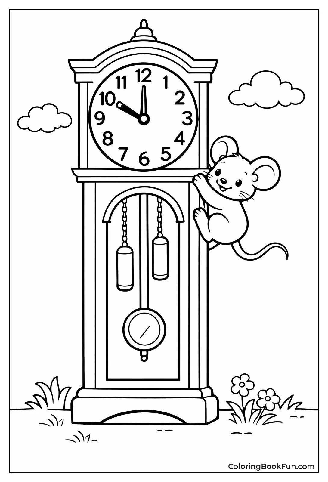 Mouse Runs Up Clock