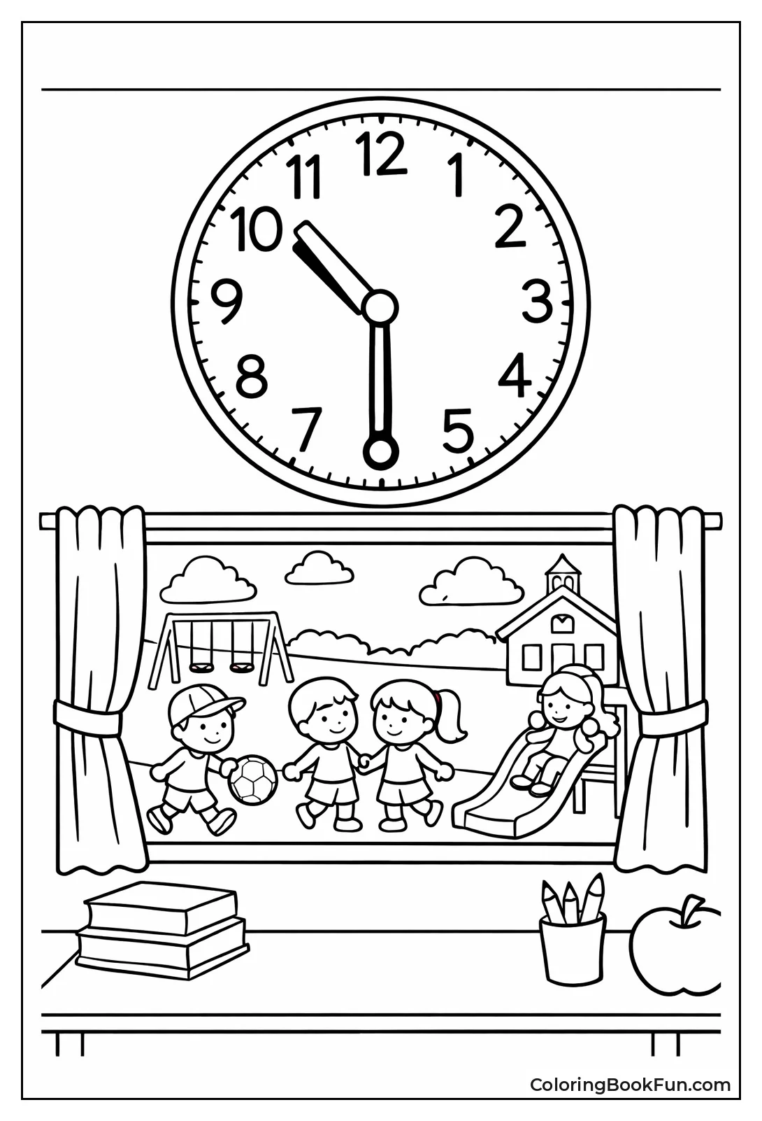 Recess Clock at School