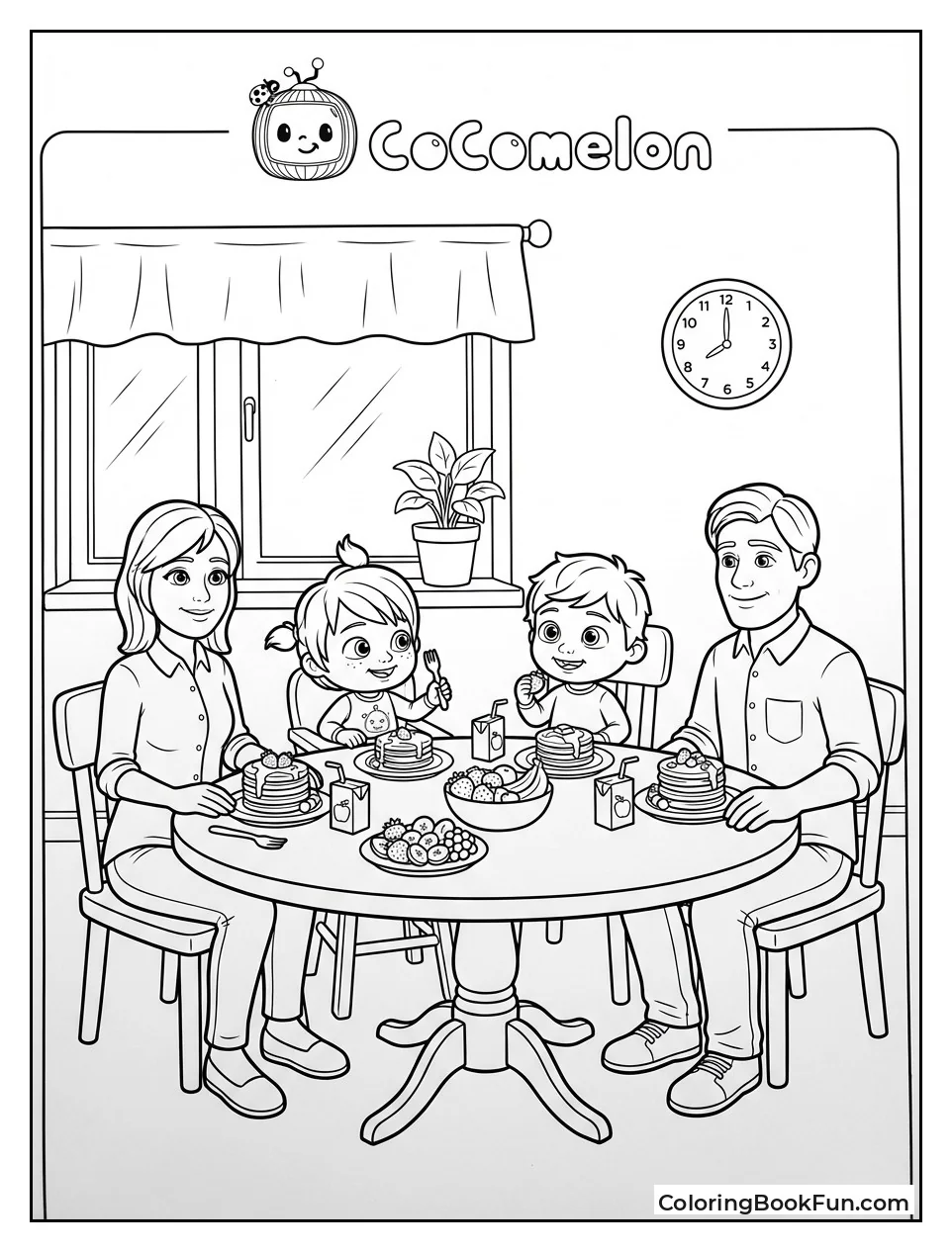 Family Eats Breakfast