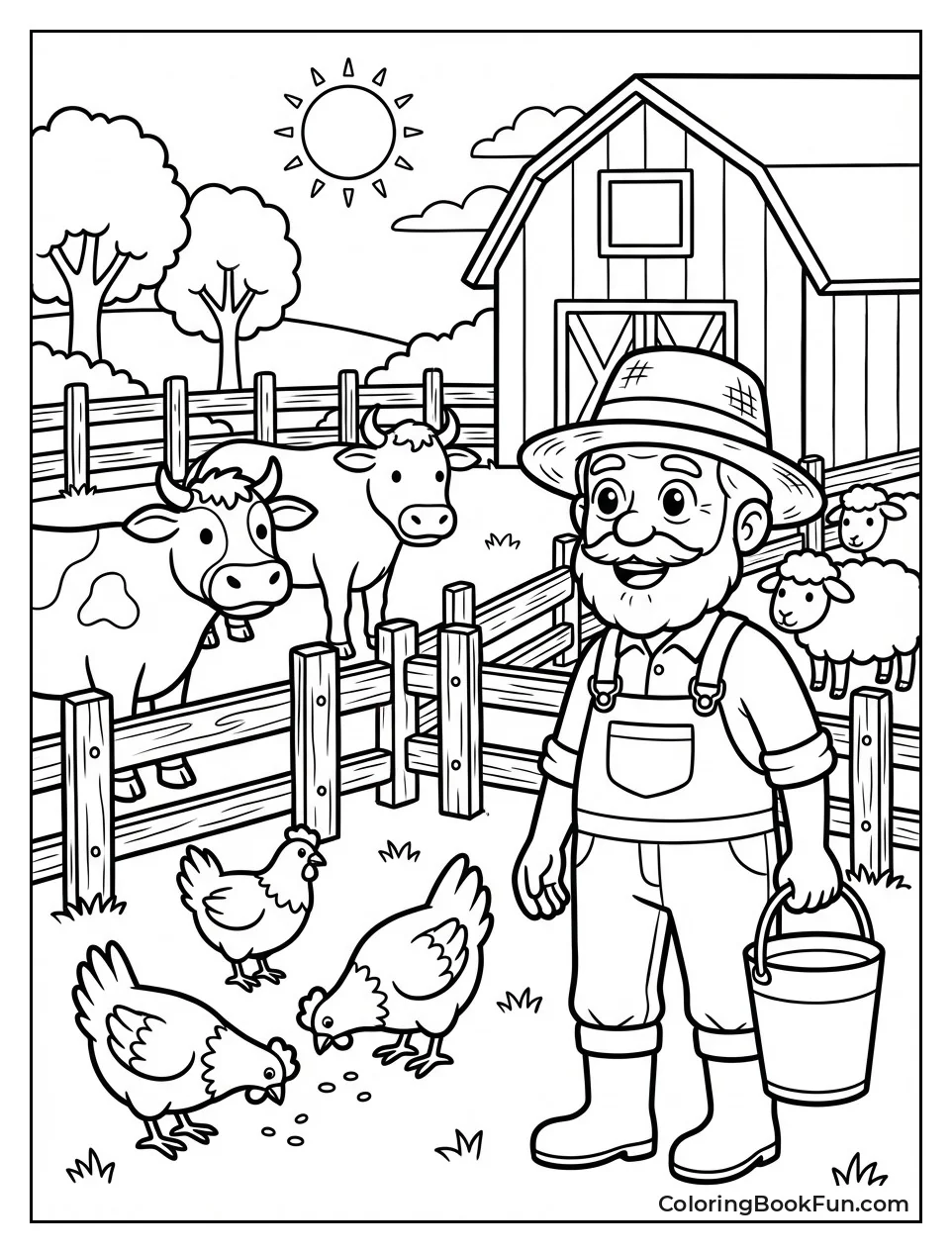 Grandpa Feeds Animals