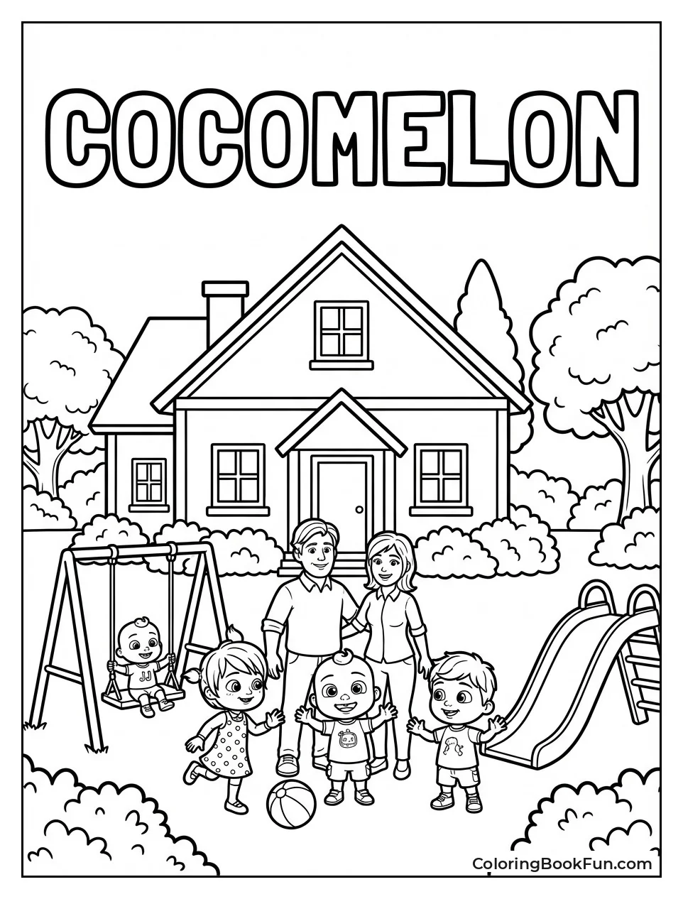 Family Plays Backyard