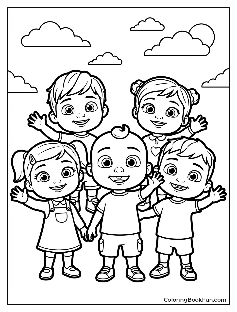 Friends Wave Together