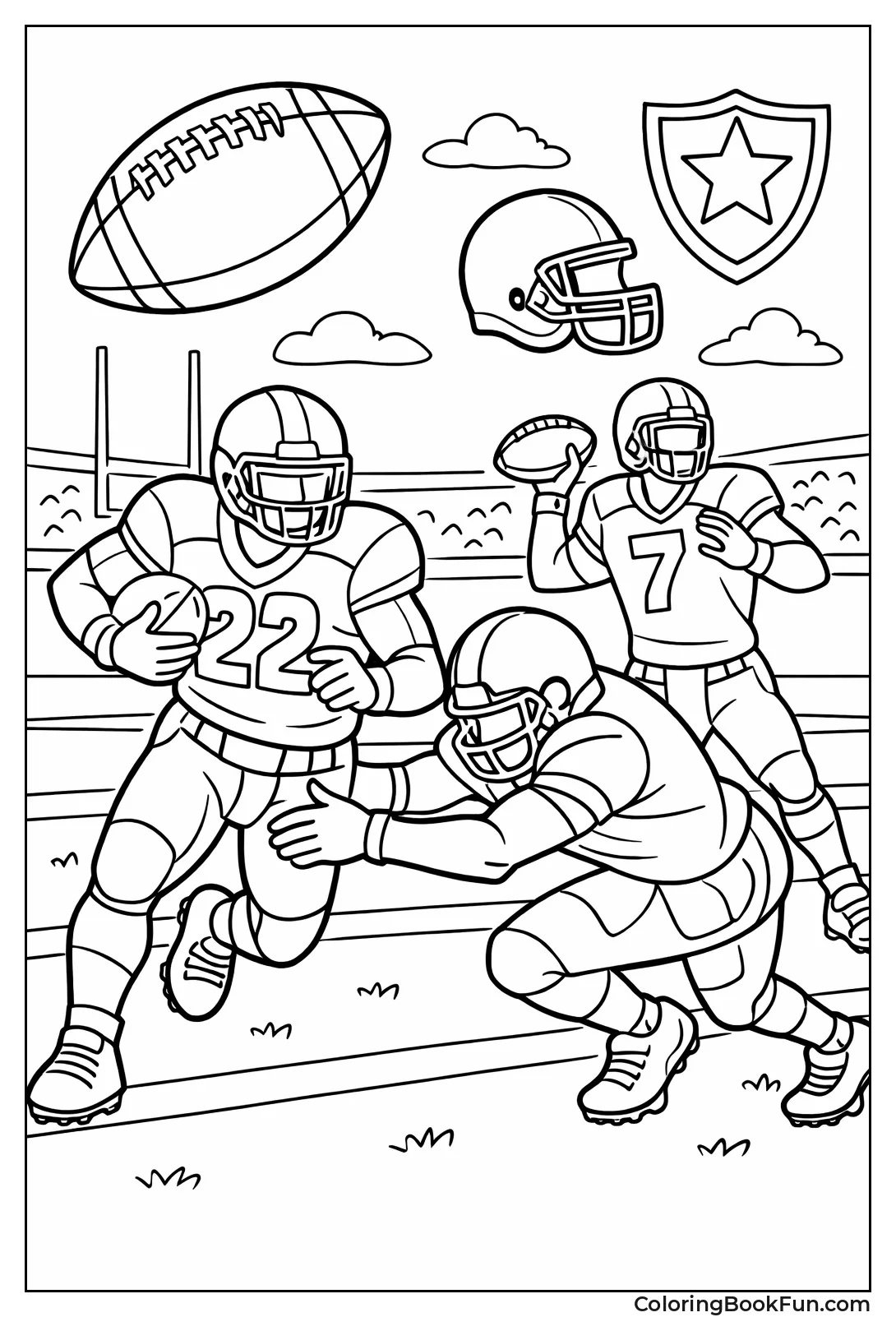 College Players Take Action Poses