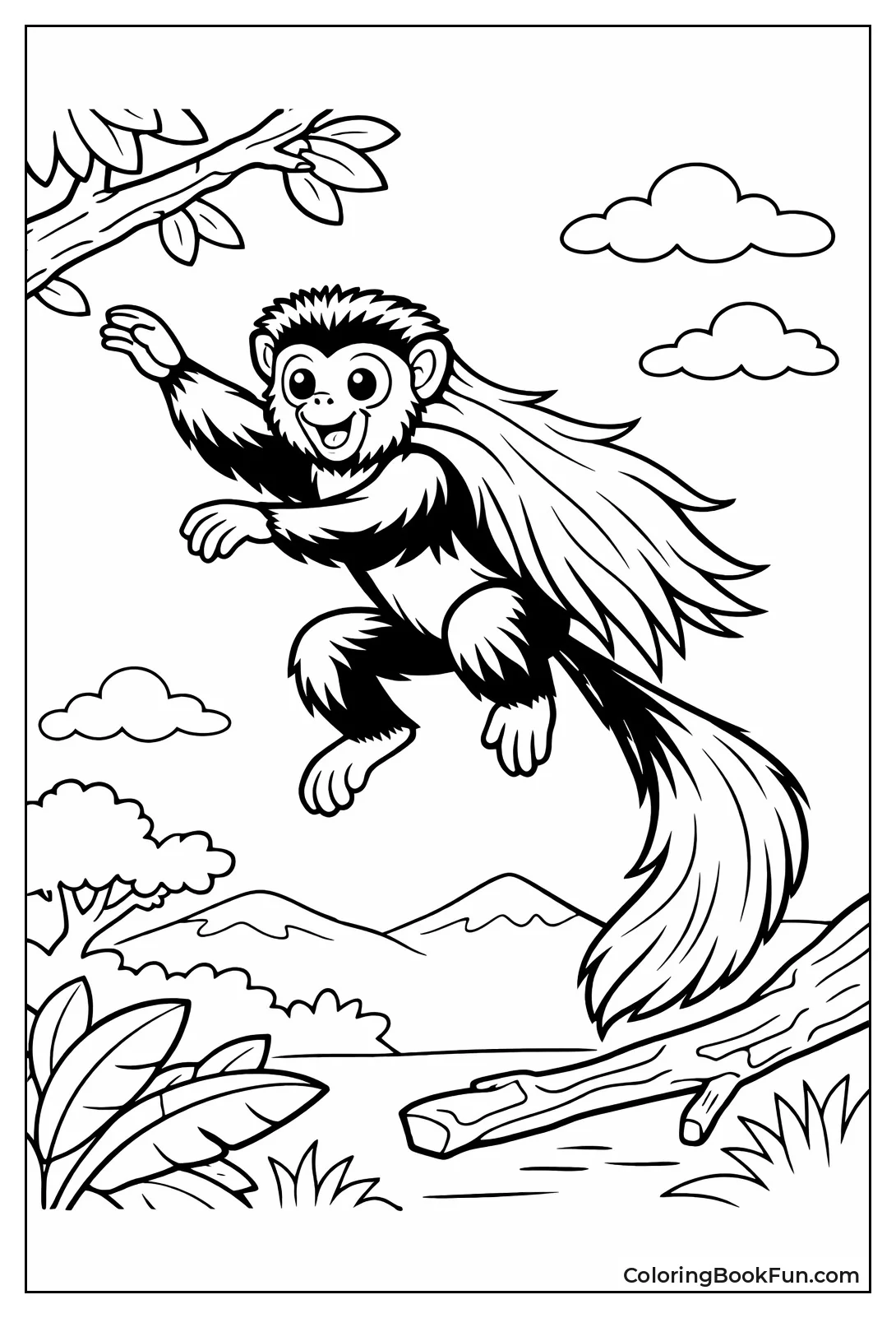 Colobus Monkey Air Jump