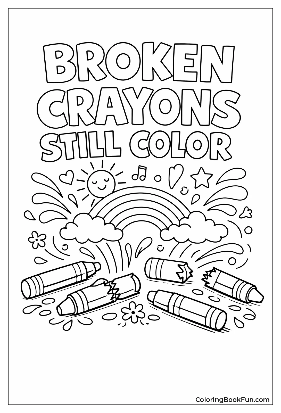 Broken Crayons Arranged Fun